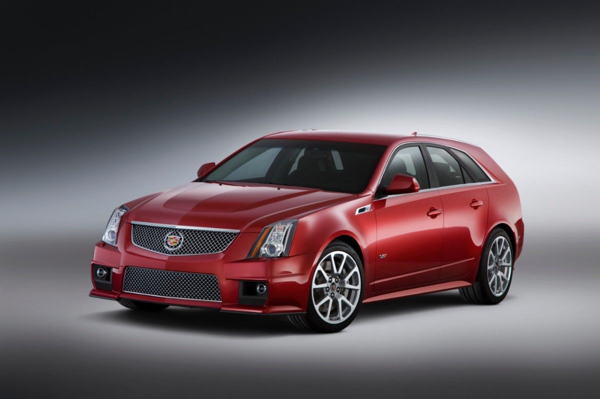 2011 Cadillac CTS-V Wagon vermelho