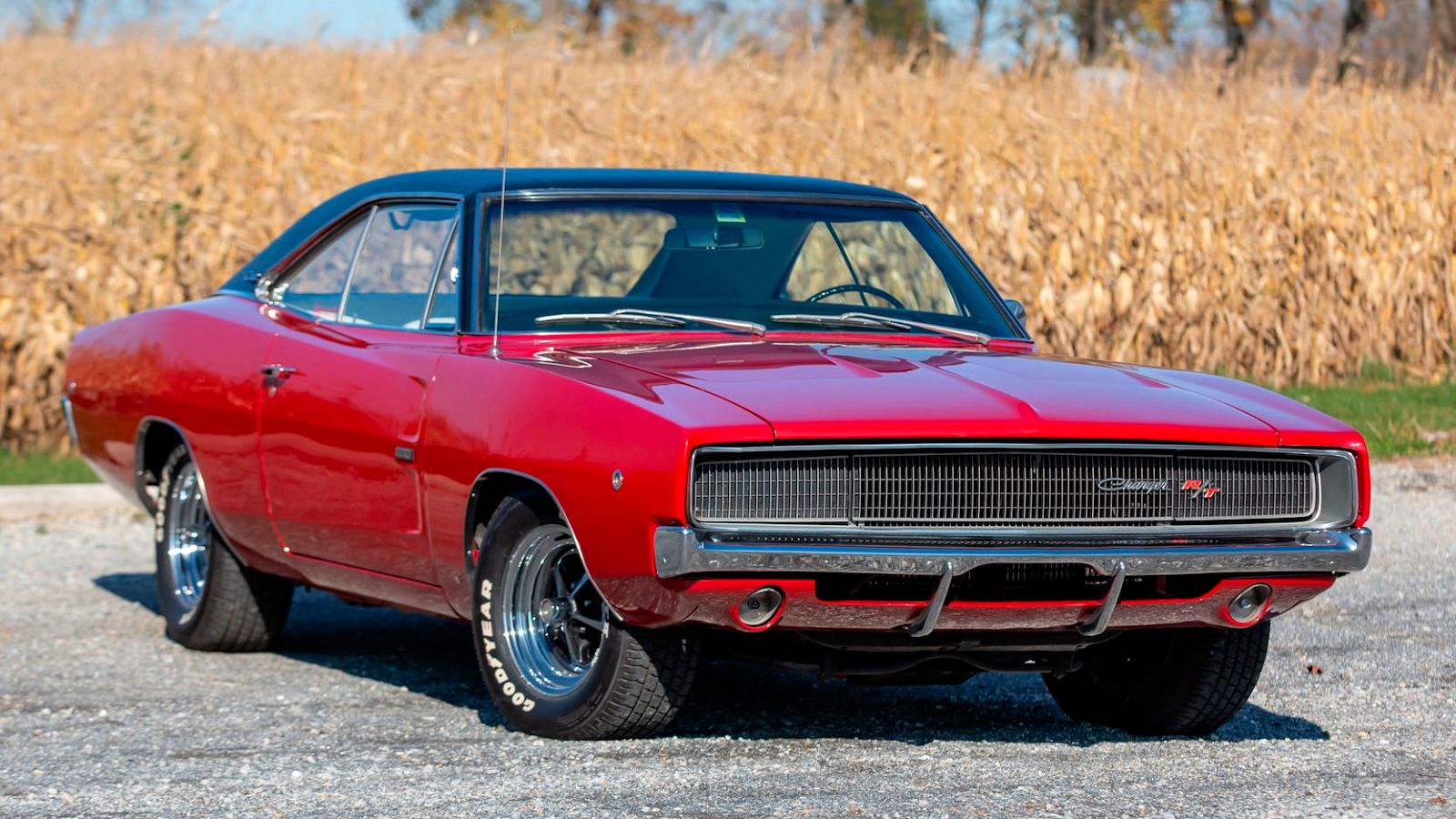 A parked 1968 Dodge Hemi Charger R/T 