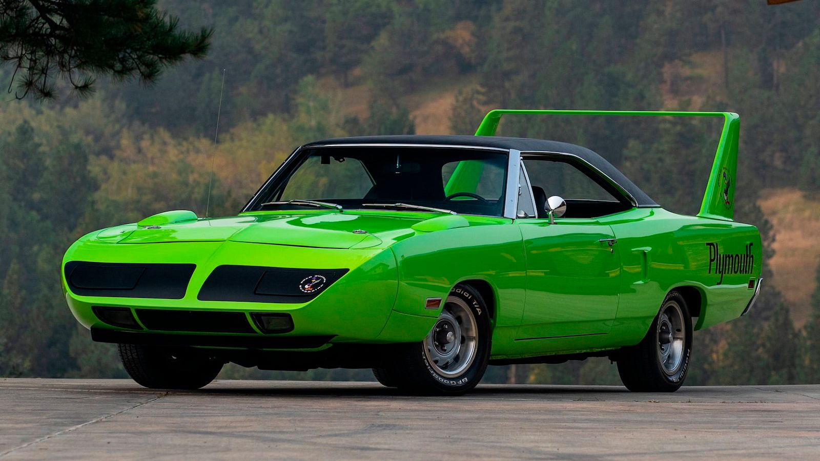 A parked 1970 Plymouth Superbird 