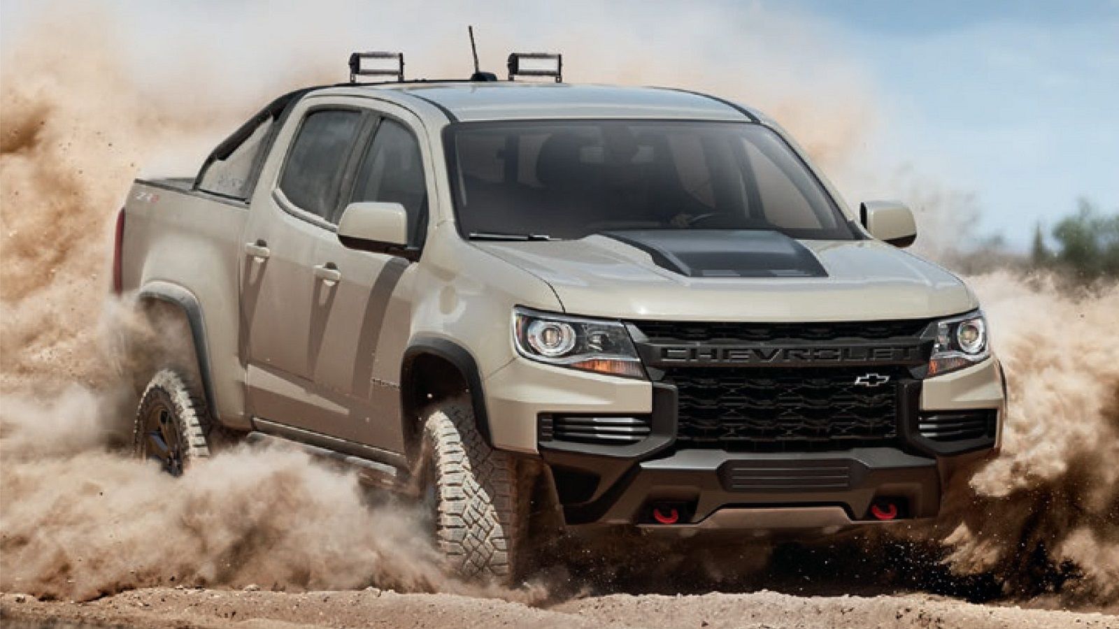 An offroad driving 2022 Chevrolet Colorado ZR2 
