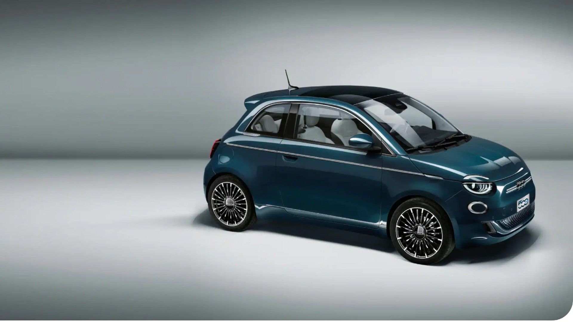 Blue 2023 Fiat 500 E