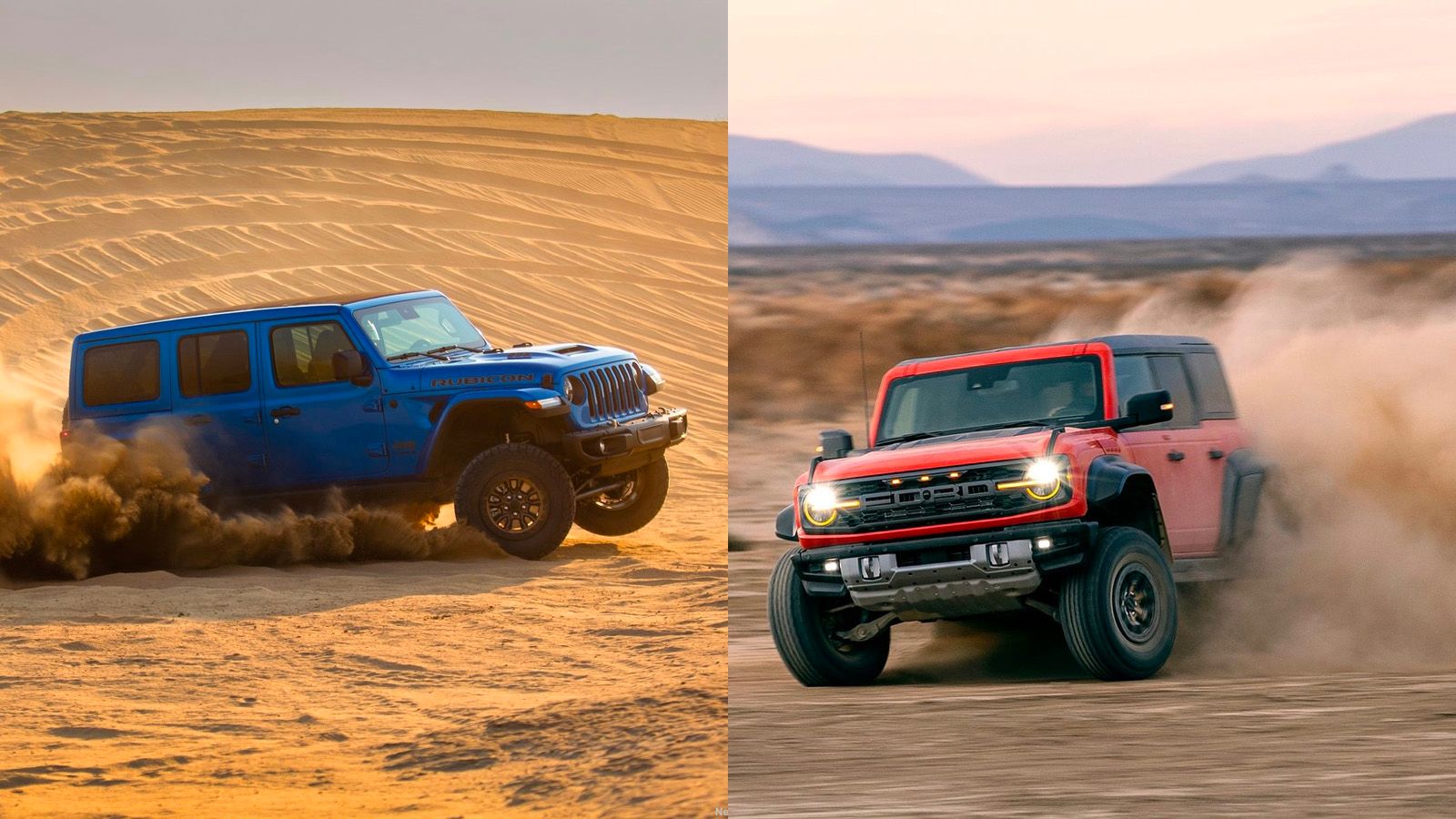 Ford-Bronco_Raptor-2022 and Jeep Wrangler Rubicon 392