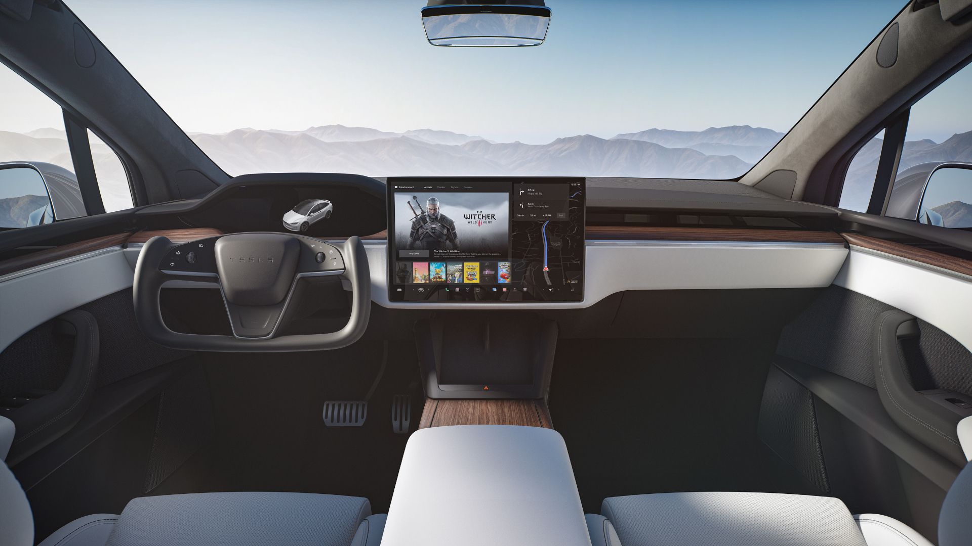 Foto bagian dalam Tesla Model X 