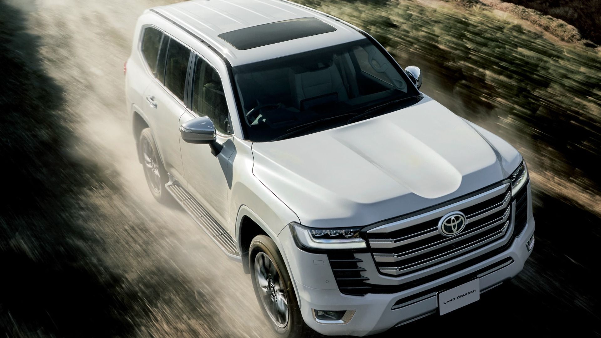 Toyota-Land-Cruiser-Front-Three-Quarters-Top-View-Shot