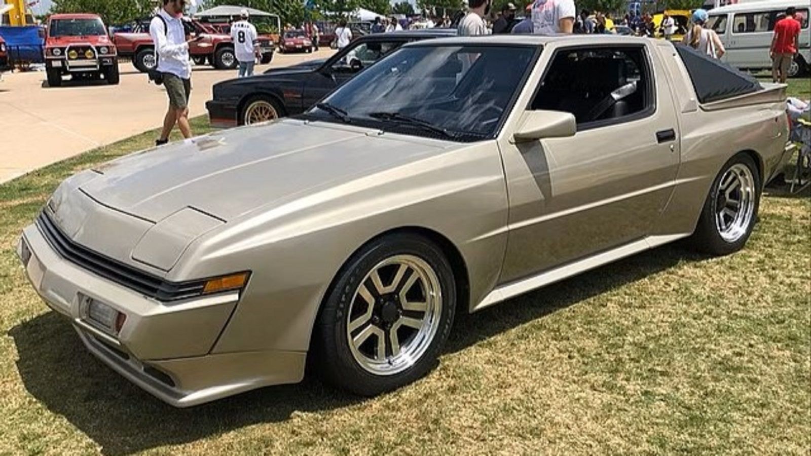 A parked 1985 Mitsubishi Starion
