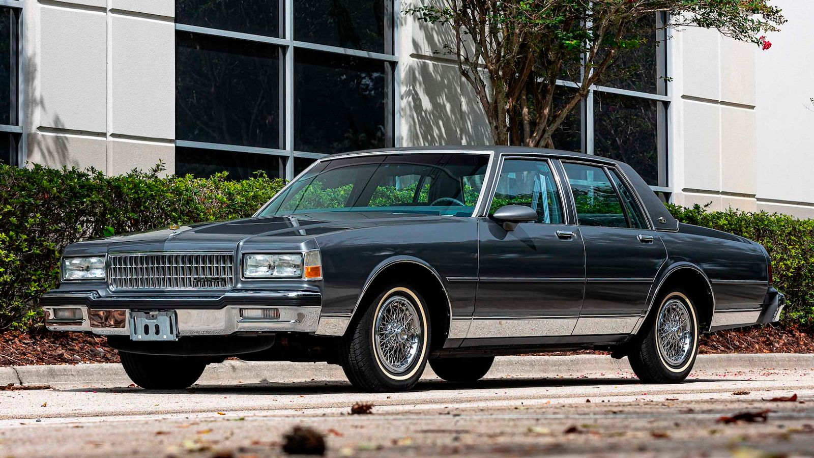 A parked 1990 Chevrolet Caprice Classic Brougham