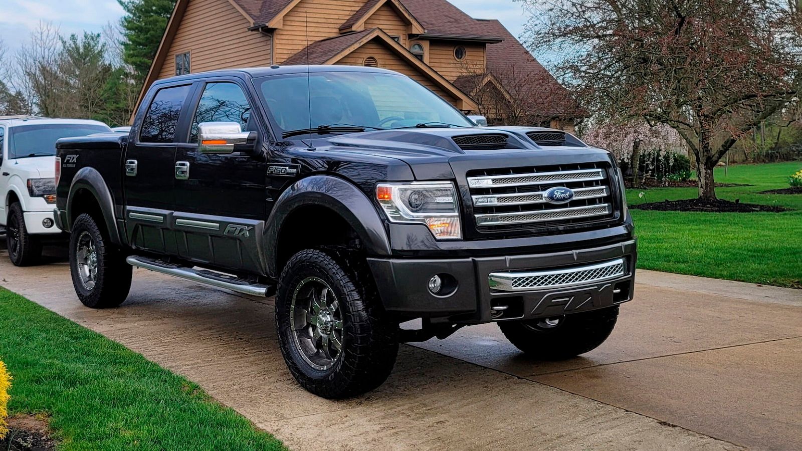 A parked 2014 Ford F150 