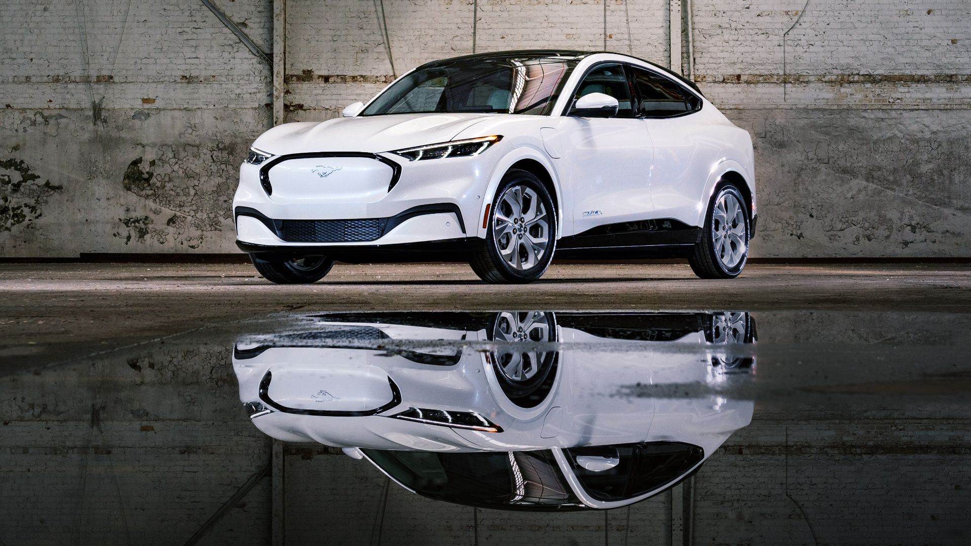 White color Mustang Mach E