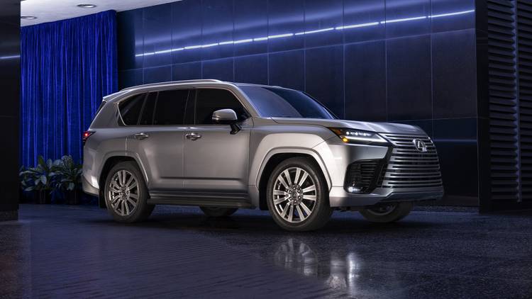 3/4 of the 2023 Lexus LX600 in gray
