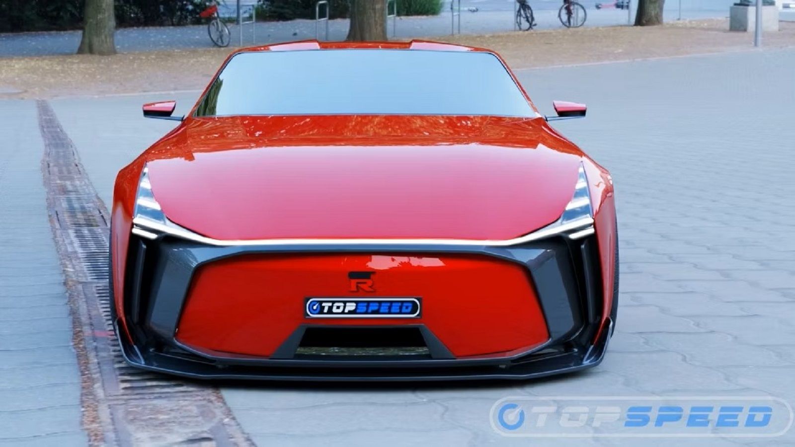 A parked 2026 Nissan GT-R R36 Rendering