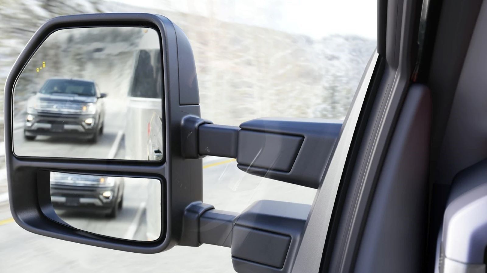 Ford F-150 dual rearview safety mirror system
