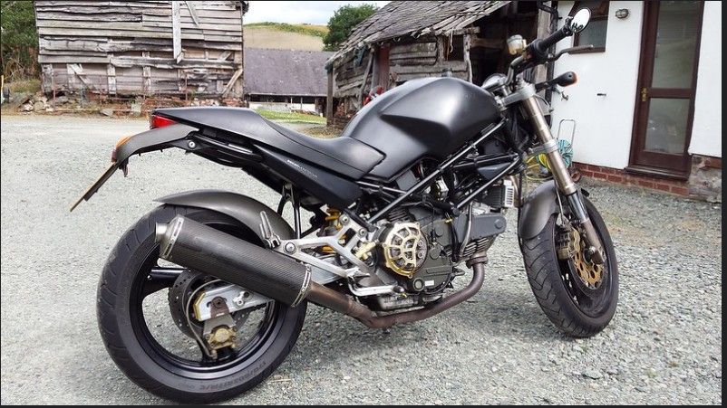 Black Ducati Monster 900