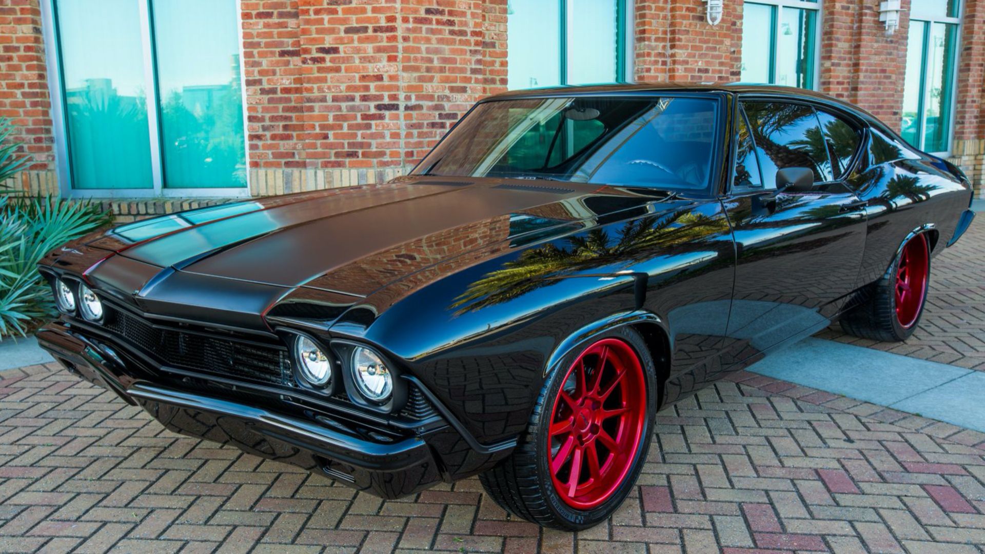 Velocity custom tampilan depan tiga perempat Chevelle