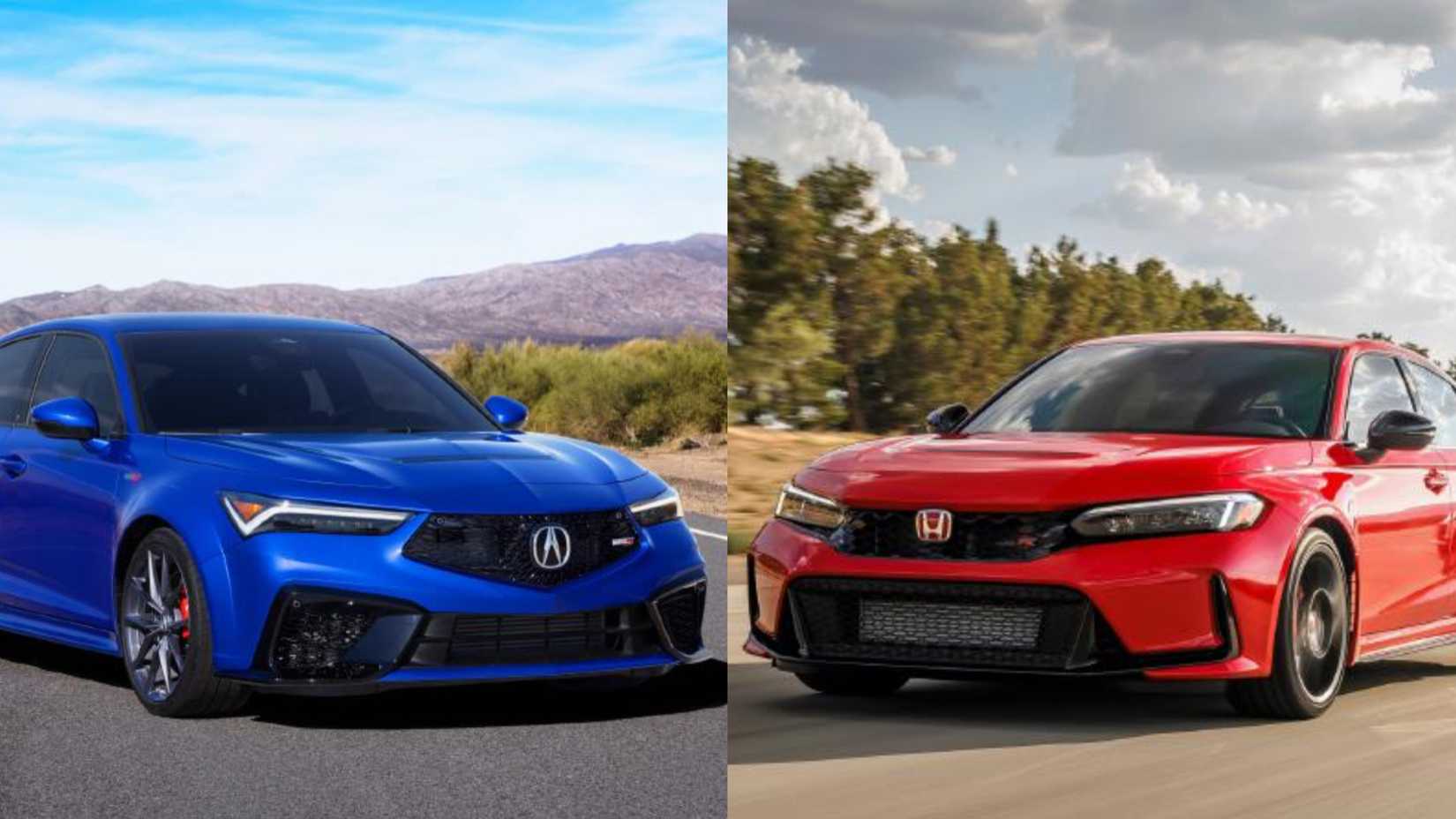 Integra Type S head to head with Civic Type R