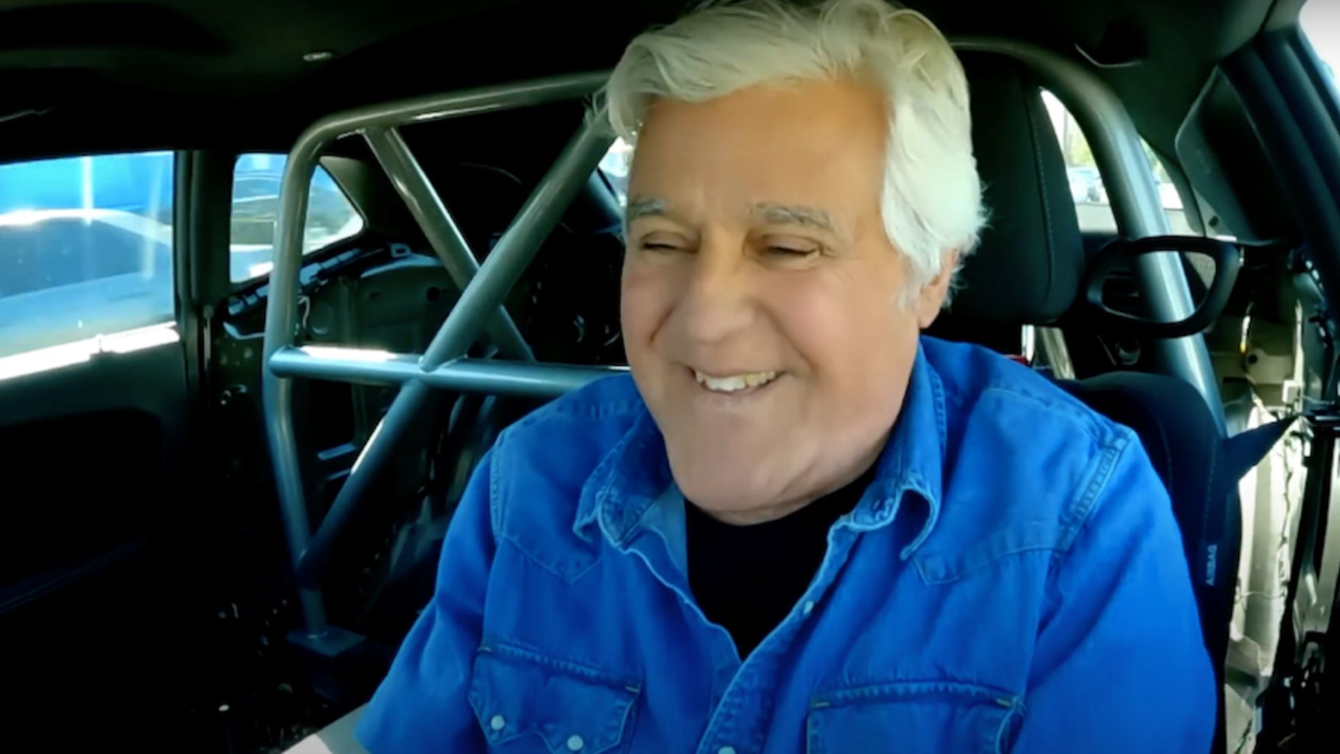 Leno behind the wheel of a Demon 170