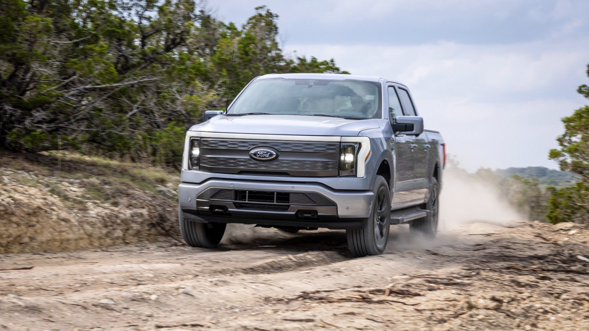 2022 Silver Ford F-150 Lightning Lariat
