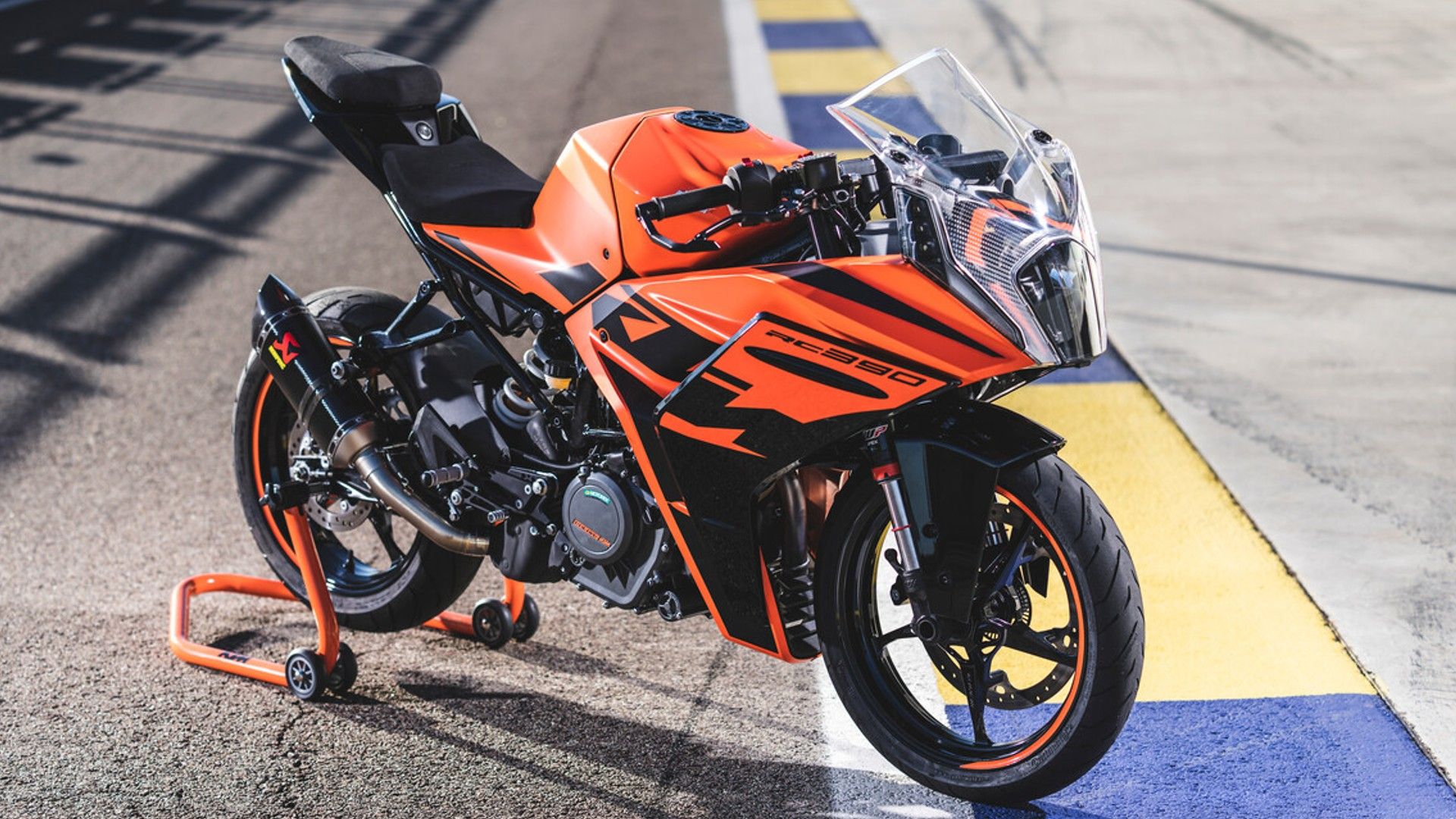 Orange and black KTM RC 390