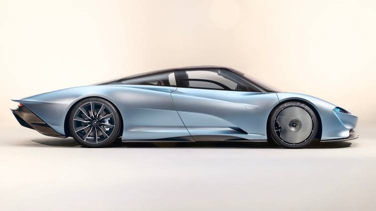 2020 McLaren Speedtail in light blue 