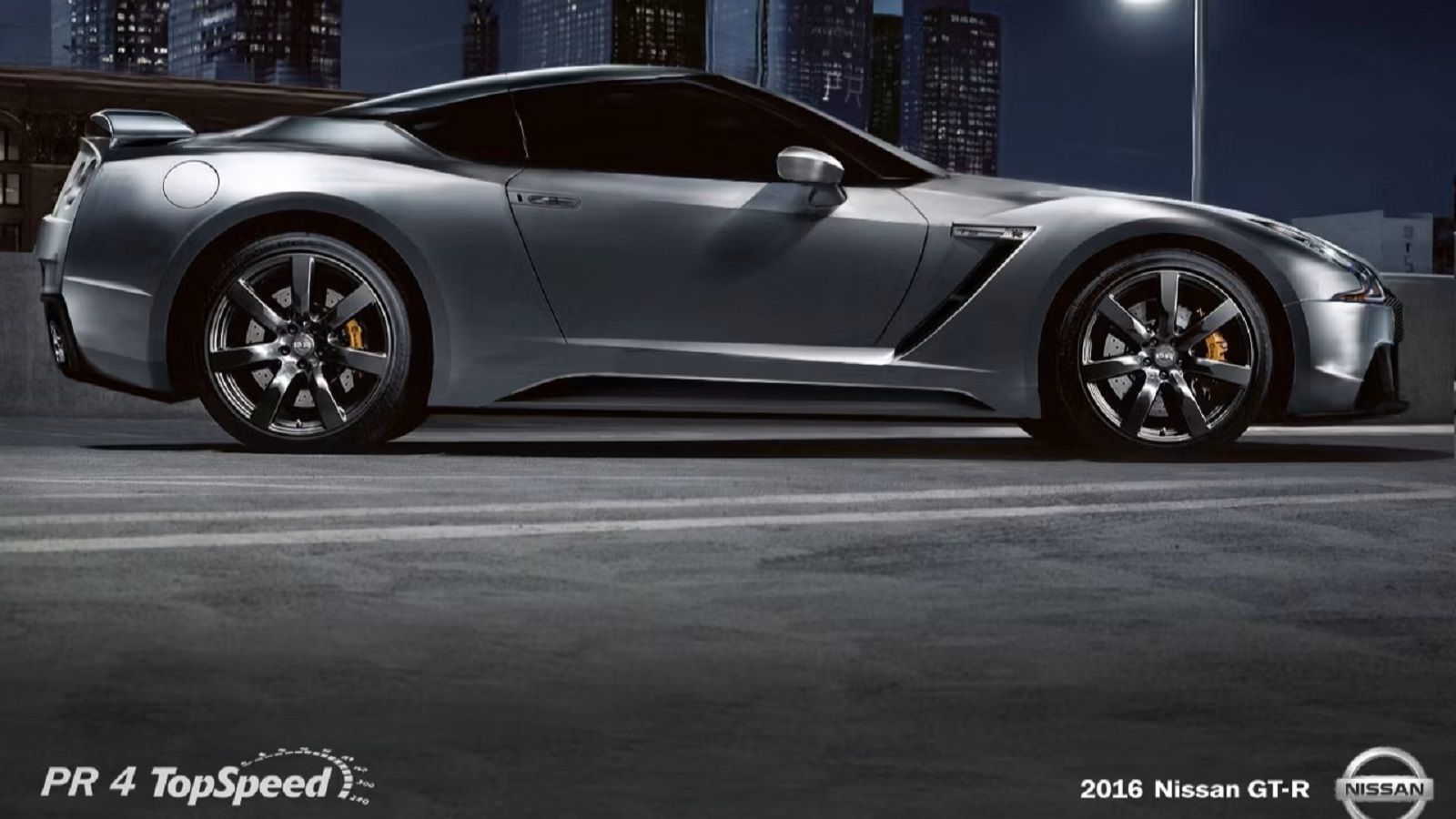A parked Nissan GT-R R36 Rendering 