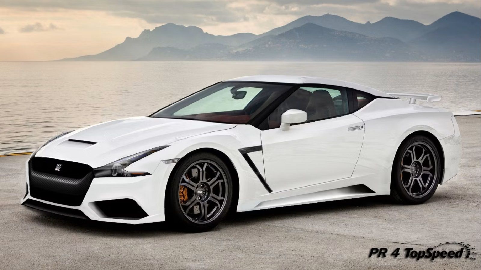 A parked Nissan GT-R R36