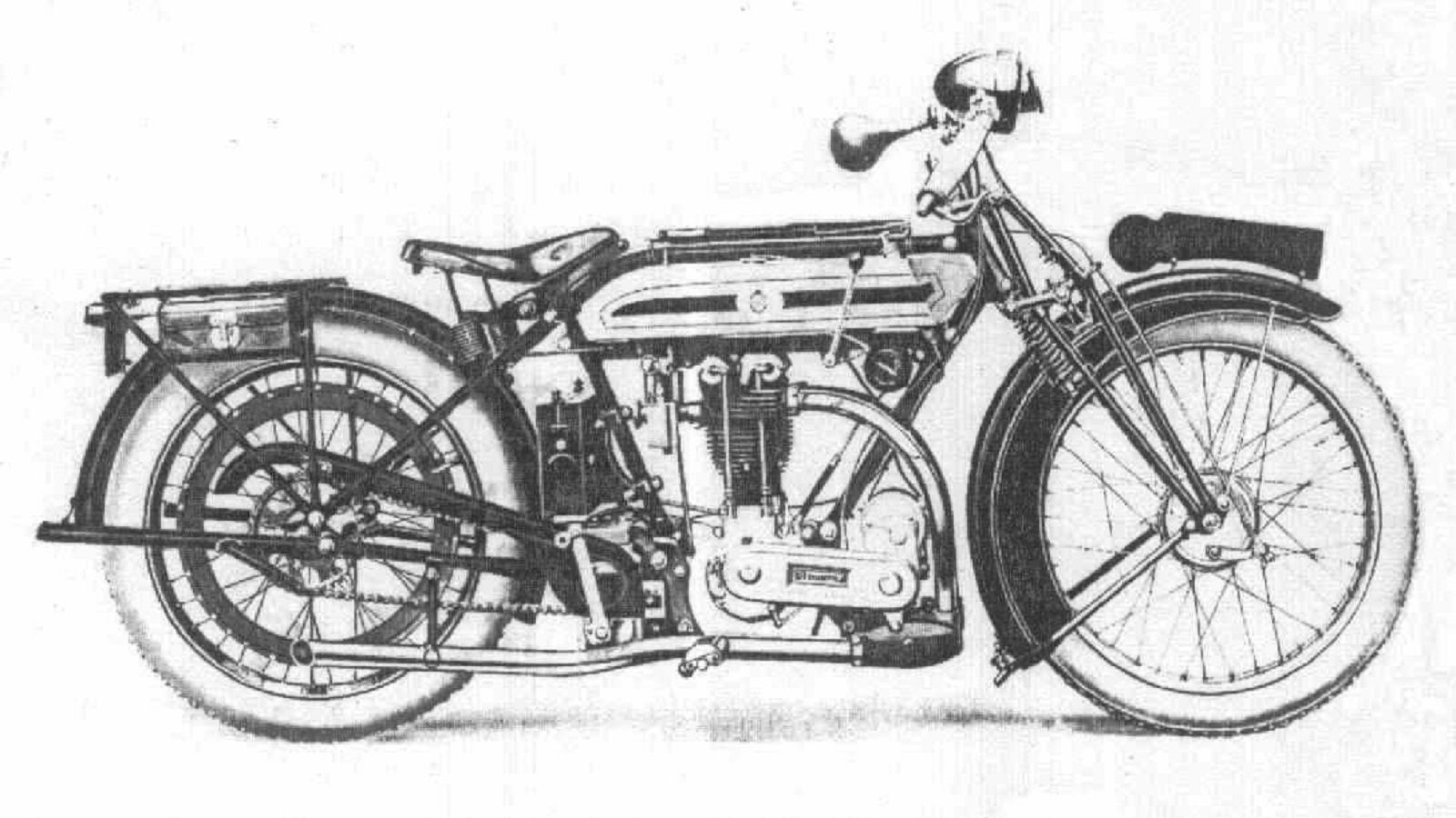 A drawing of a Triumph Model R Riccardo