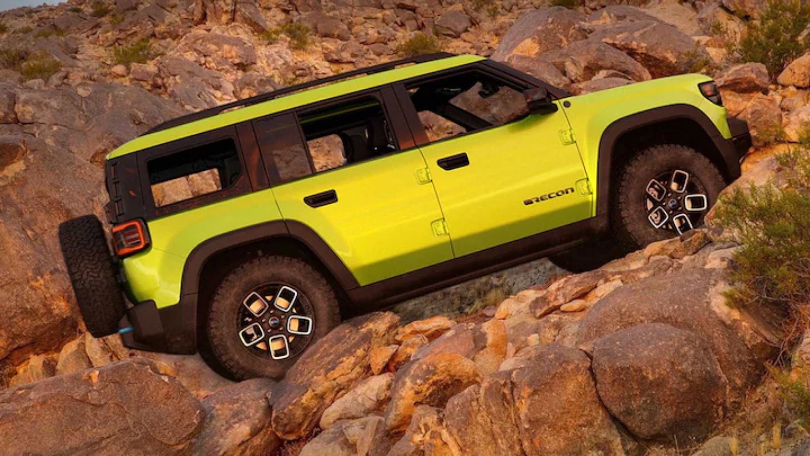 Lime green 2024 Jeep Recon EV 