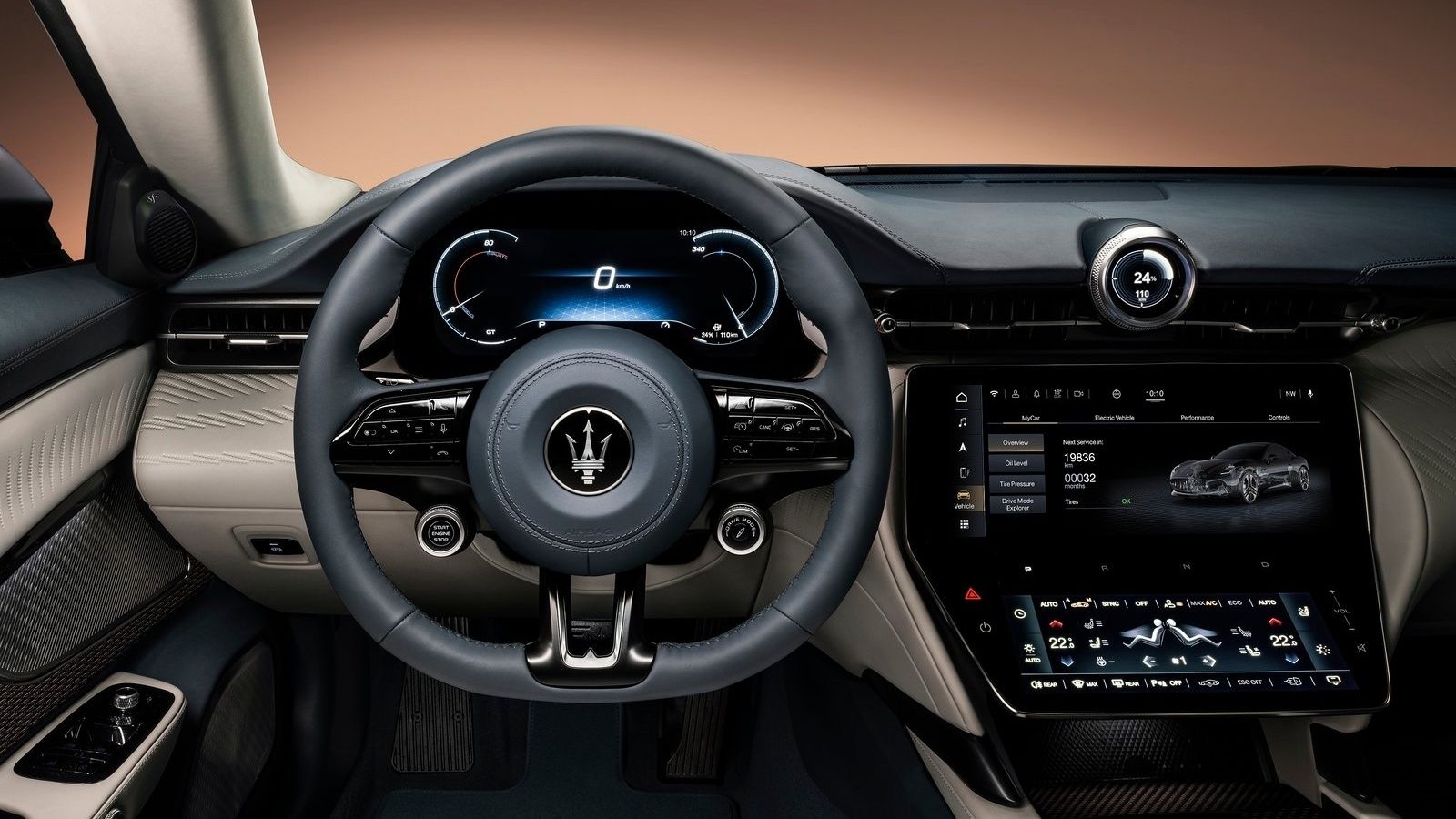 Interior of the 2023 Maserati GranTurismo Folgore