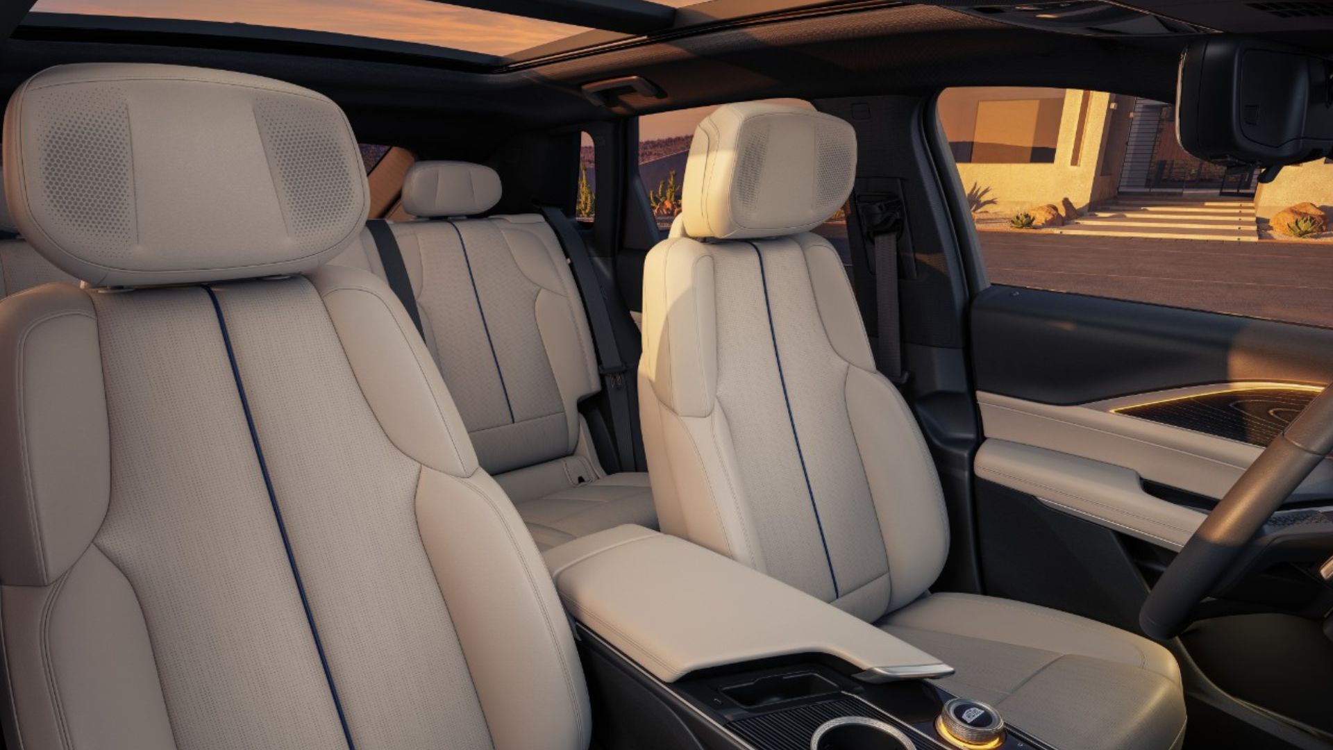 Interior em cor branca Cadillac Lyriq