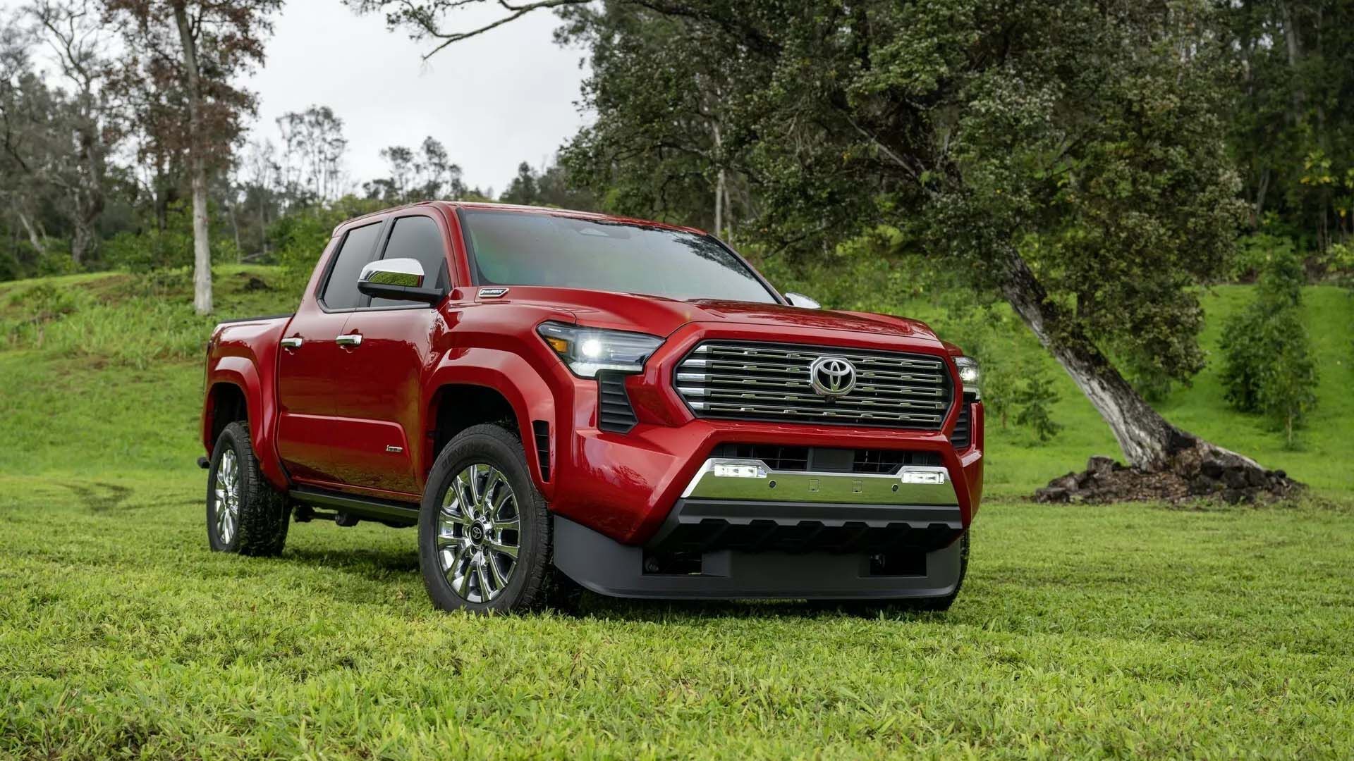 Red 2024 Toyota Tacoma Limited Hybrid