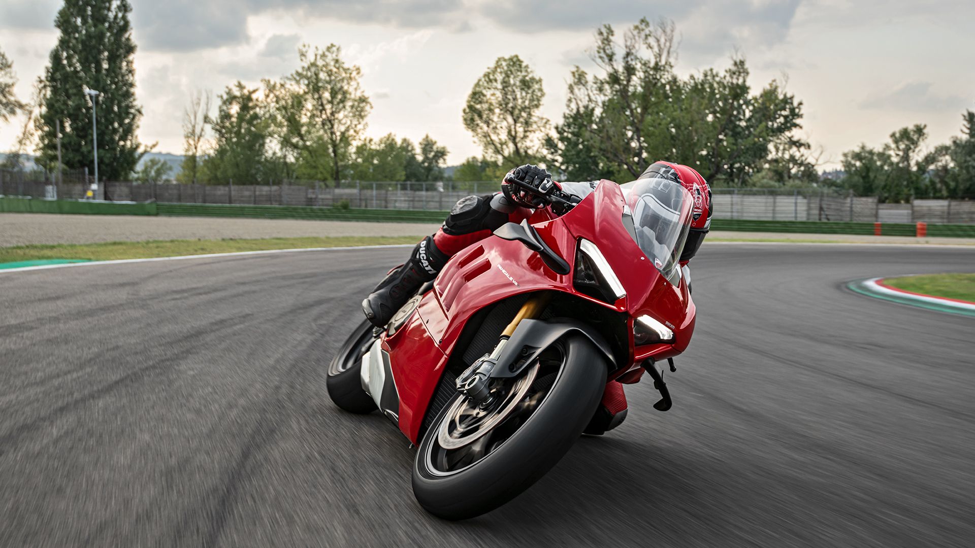 Ducati Panigale V4R riding shot