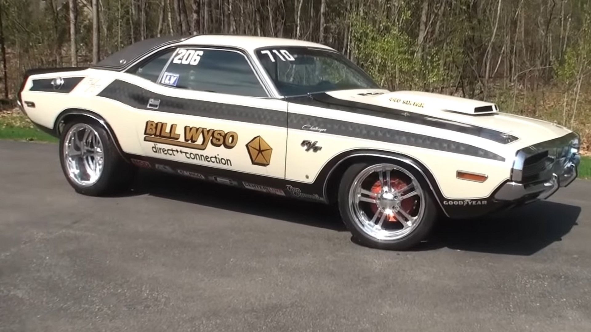 Aggressive stance of the Bill Wyso 1970 Challenger drag car