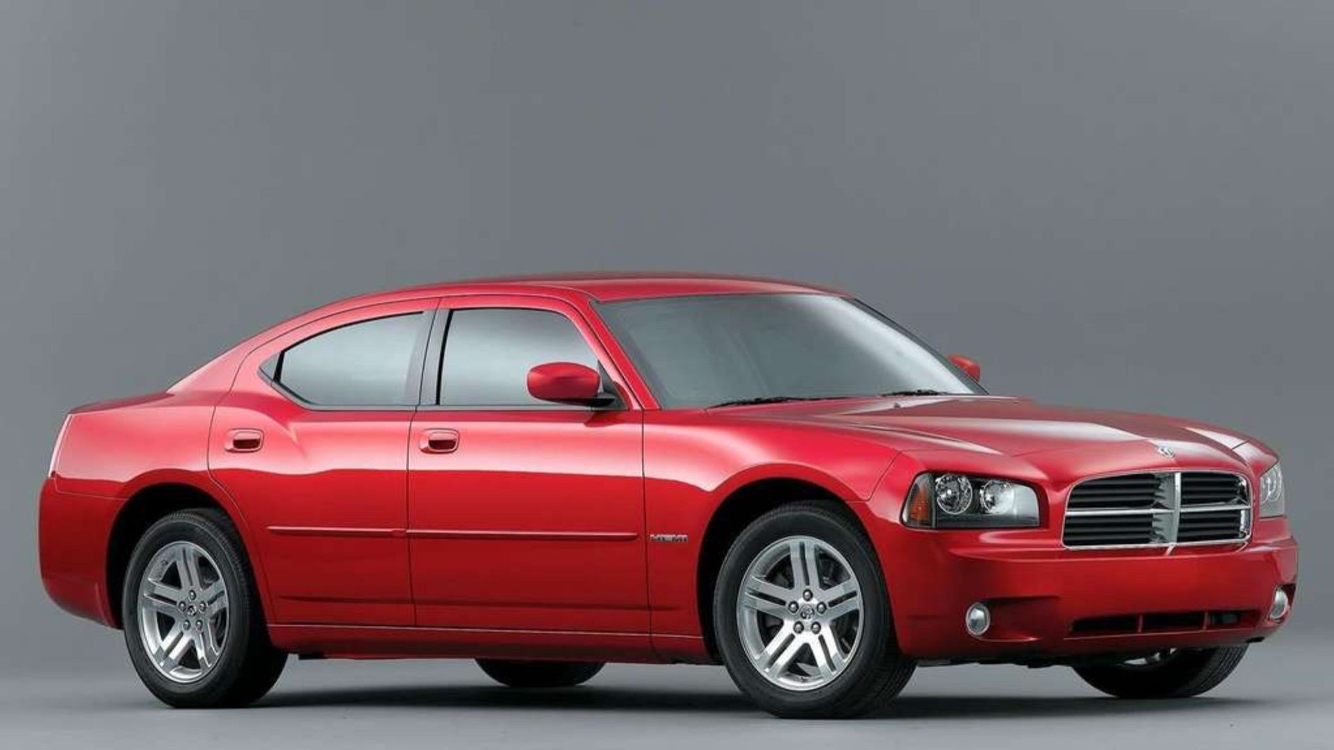 3/4 shot of red 2006 Charger R/T