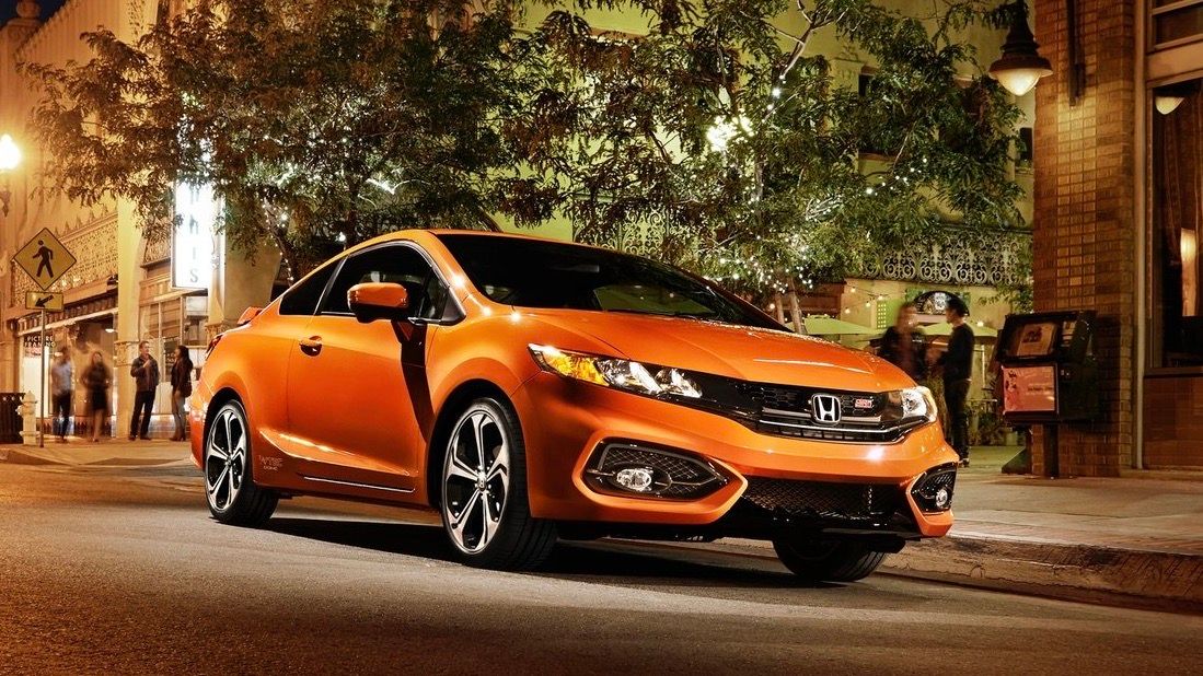 2014 Orange Honda Civic Si Coupe 