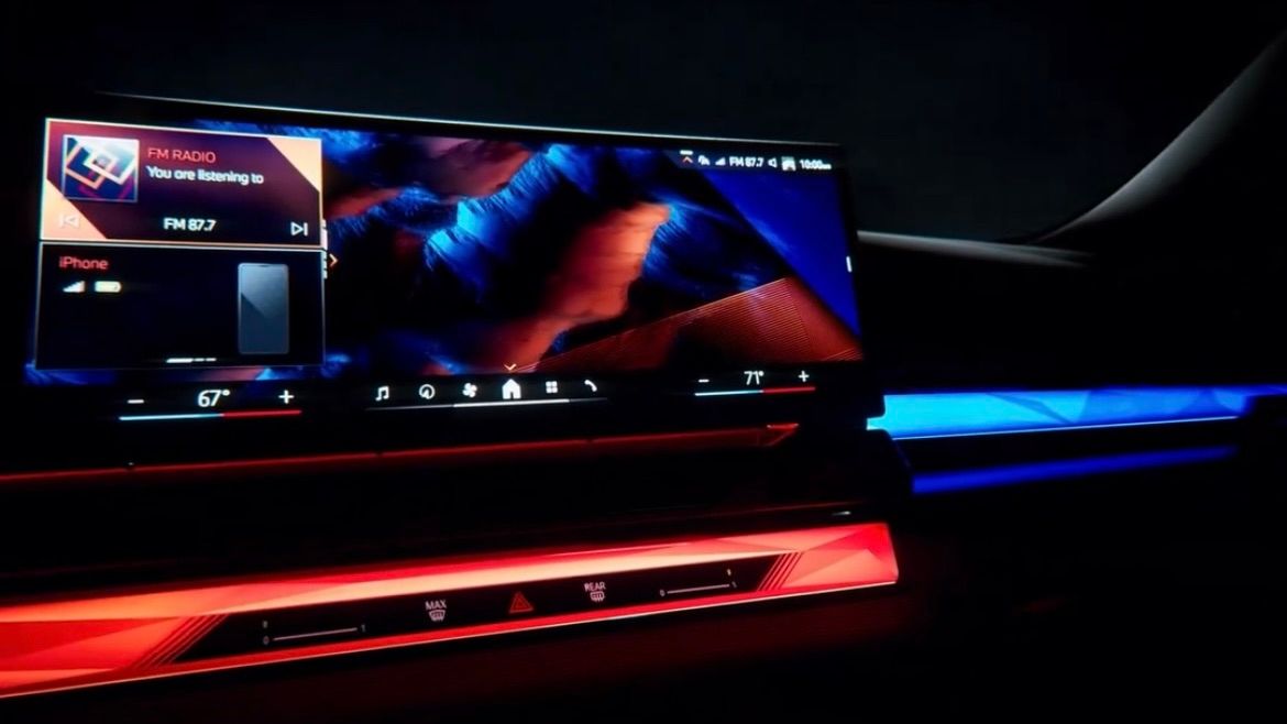 Foto do teaser do interior do BMW Série 5 2024