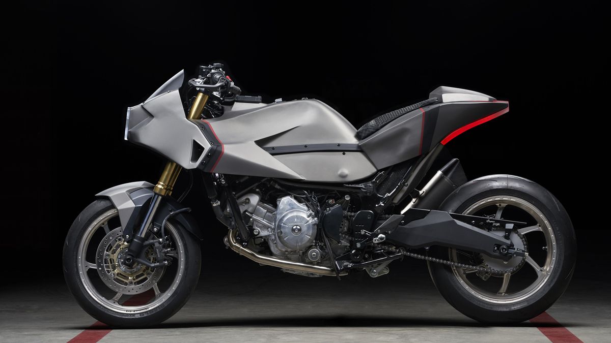 Officine GP Design Mutant berwarna abu-abu aluminium