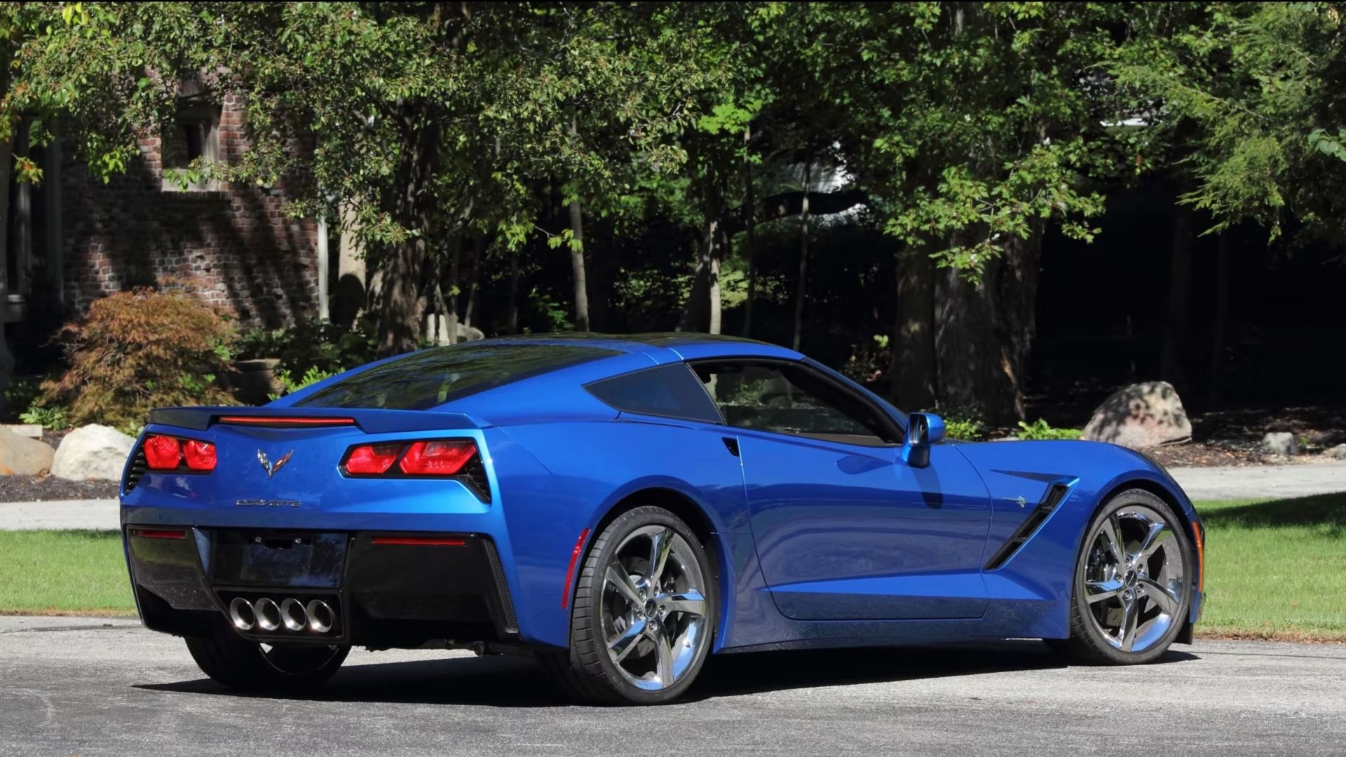 Azul Chevrolet Corvette C7 Stingray