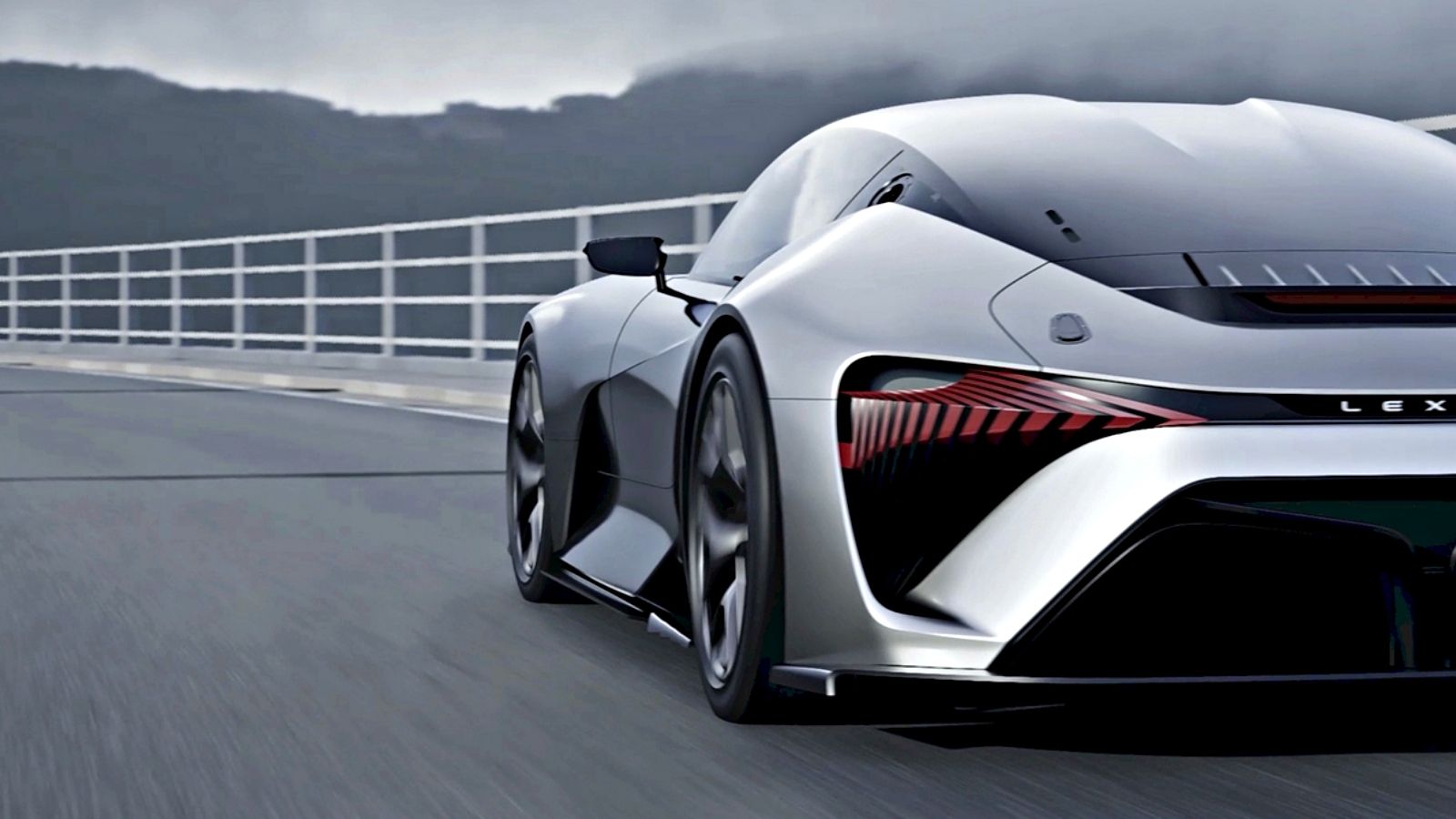 Silver Lexus BEV Sport concept