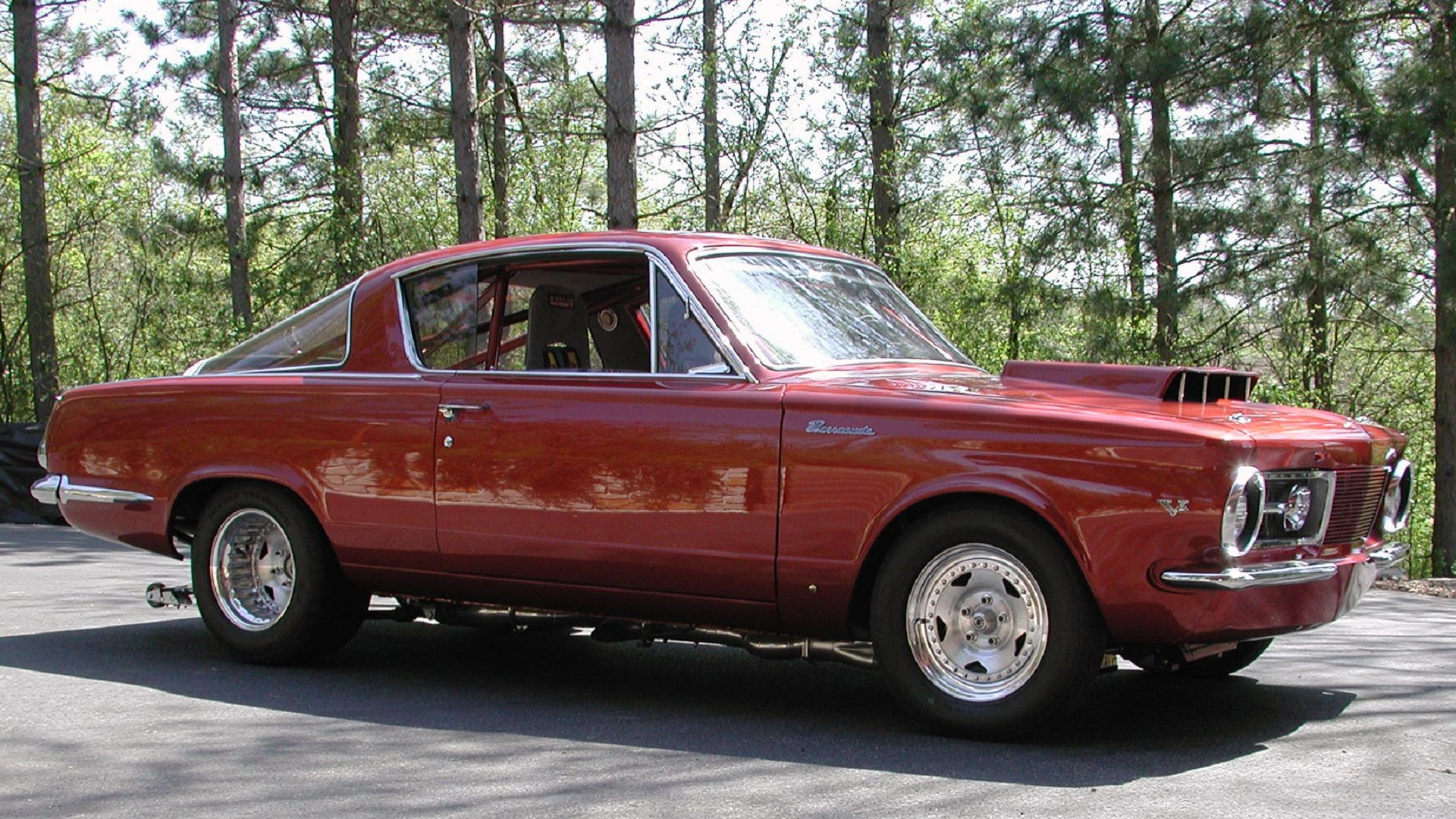 A parked 1965 Plymouth Barracuda