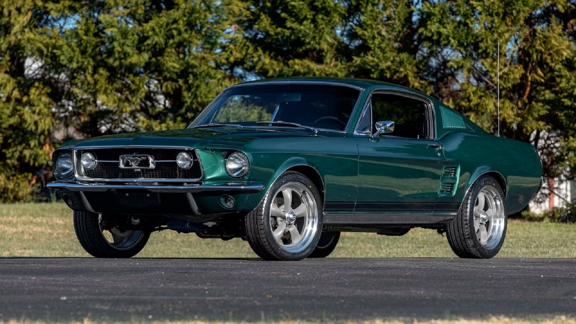 A parked 1967 Ford Mustang Fastback GT 