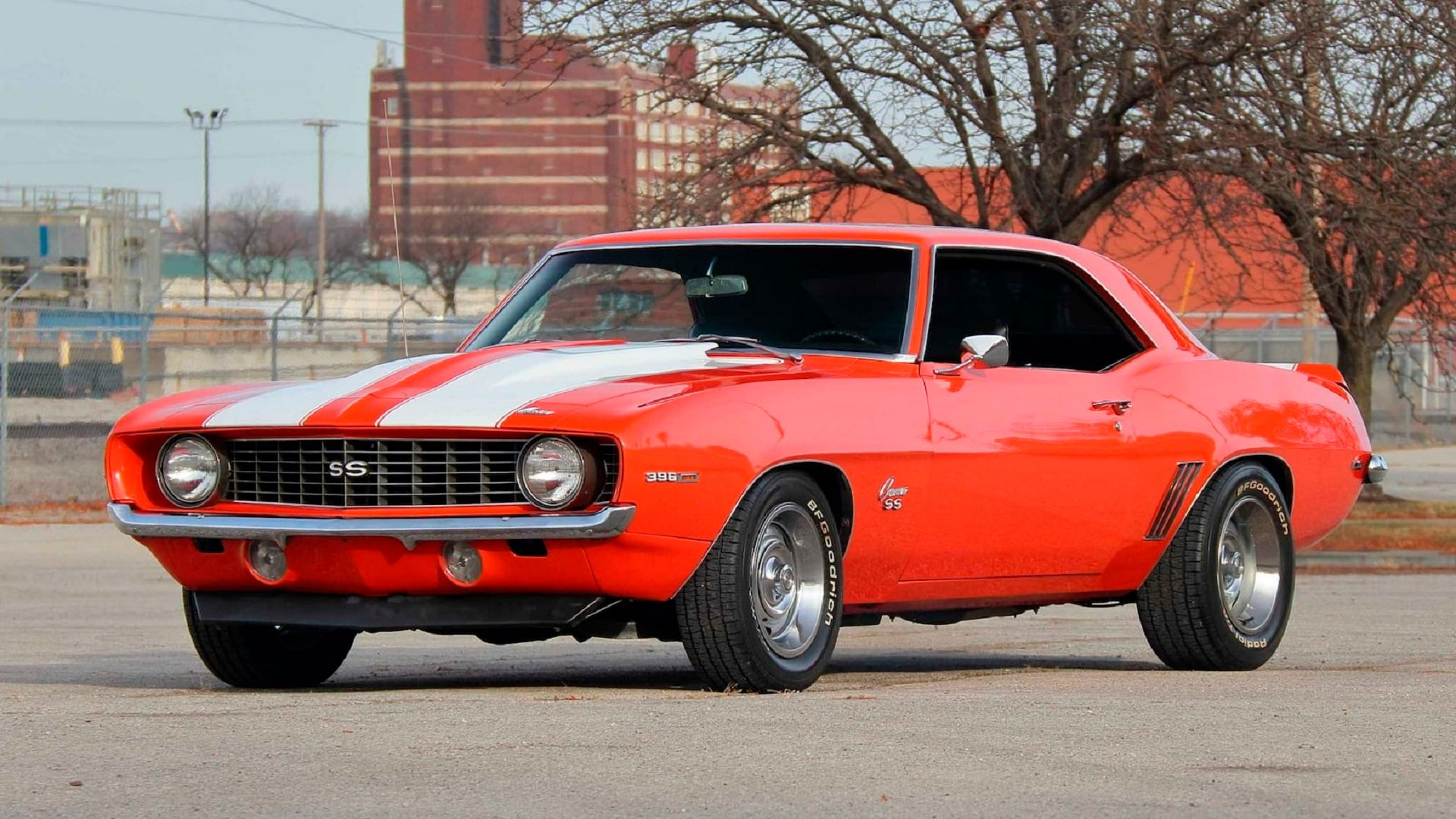 A parked 1969 Chevrolet Camaro SS