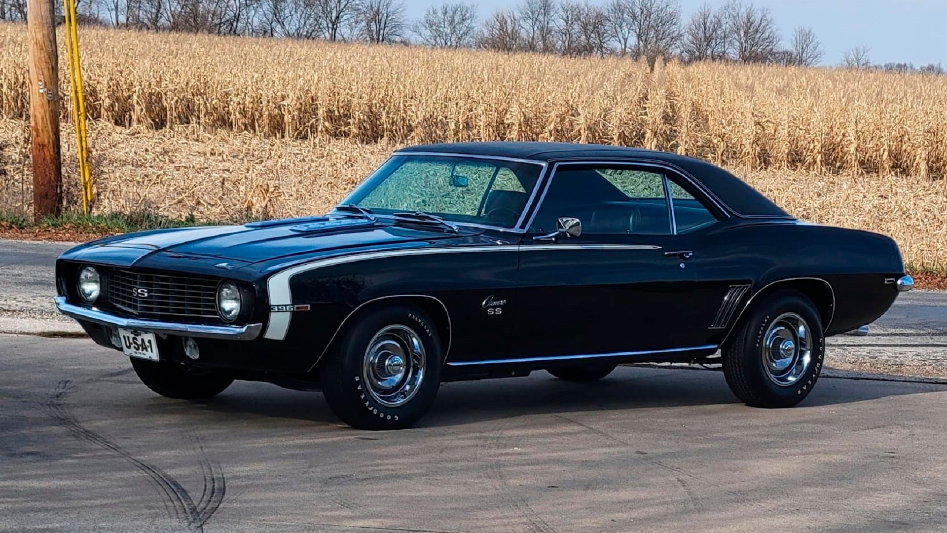 A parked 1969 Chevrolet Camaro SS