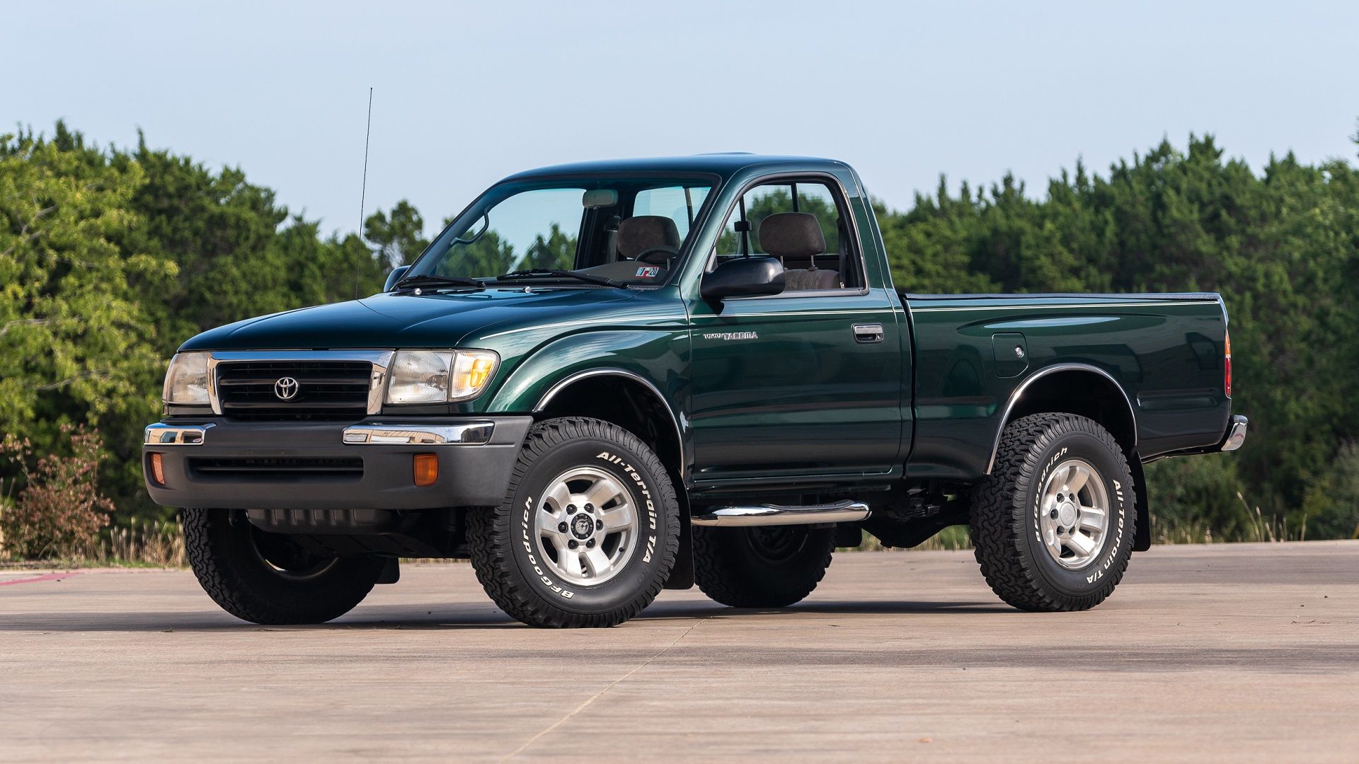 A parked 2000 Toyota Tacoma