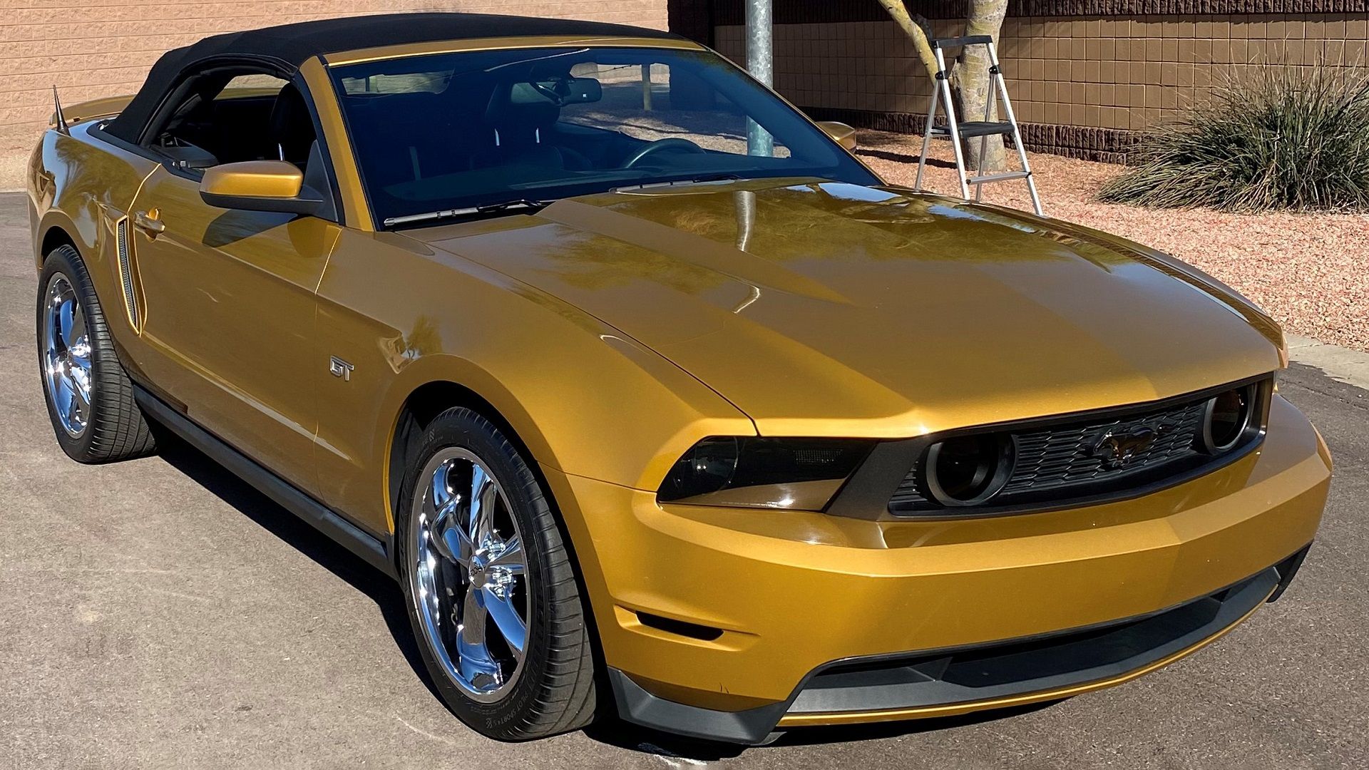 A parked 2010 Ford Mustang GT Premium Convertible