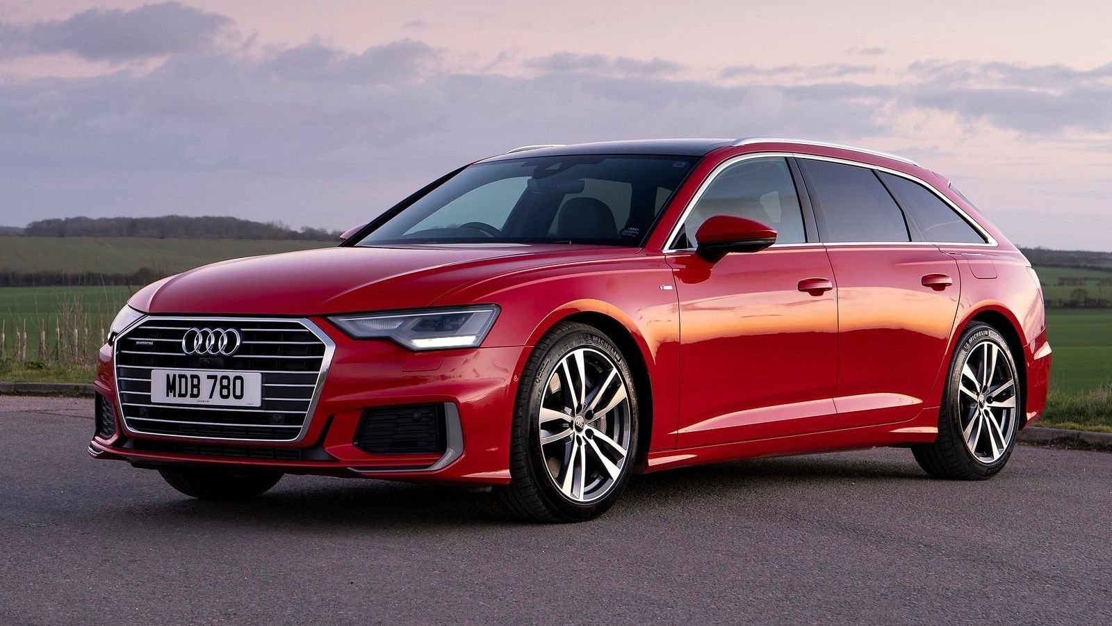 2023 red Audi A6 Avant 50 TFSI e quattro