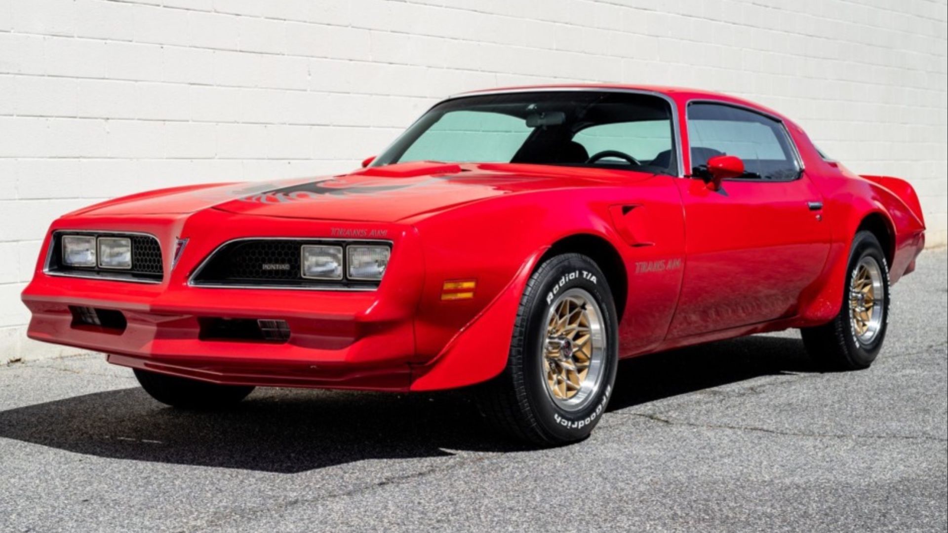 Red 1977 Pontiac Firebird Trans Am