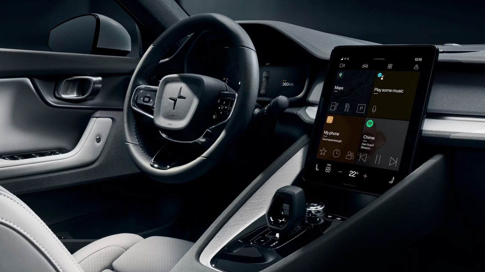 Interior da Polestar 2