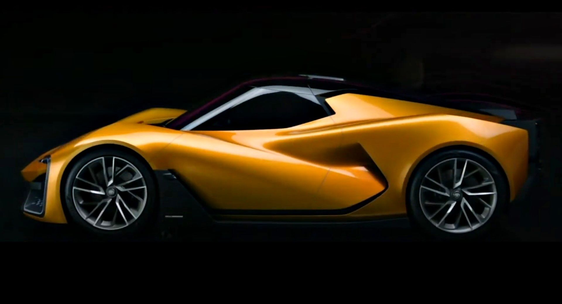 Yellow Toyota EV Sports Concept