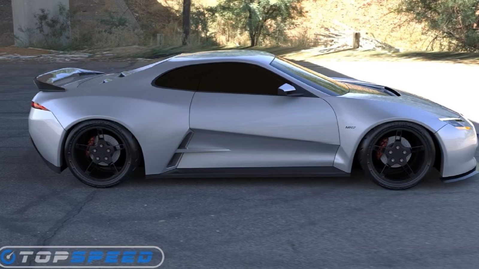 A parked rendering of a 2025 Toyota MR2