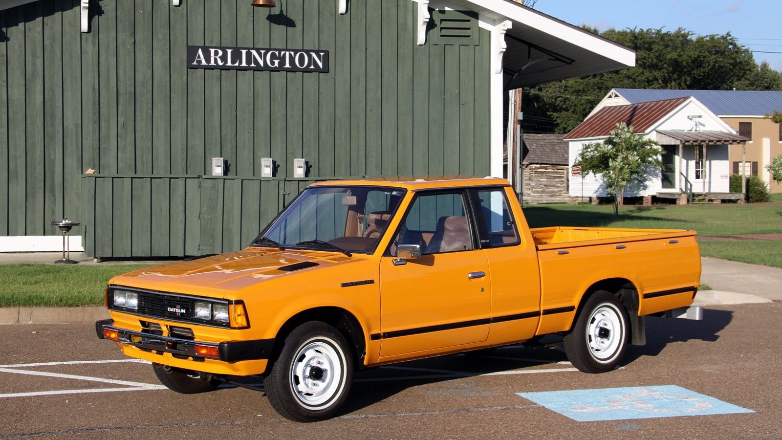 A parked 1980 Datsun D20