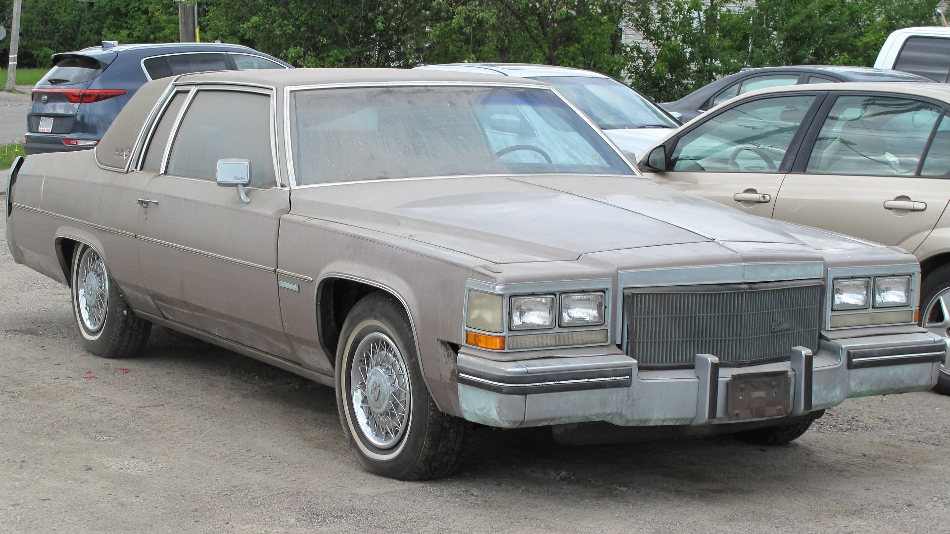 A parked 1983 Cadillac Coupe de Ville 
